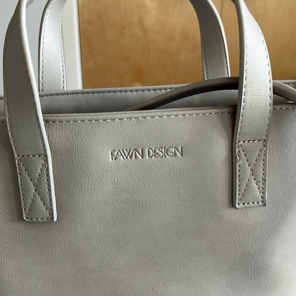 Fawn design gray mini tote